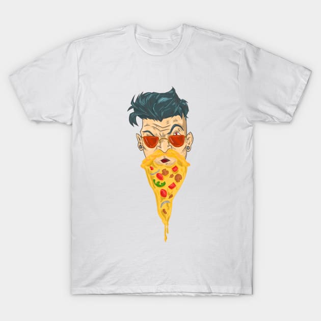 Pizza Beard T-Shirt by BRed_BT